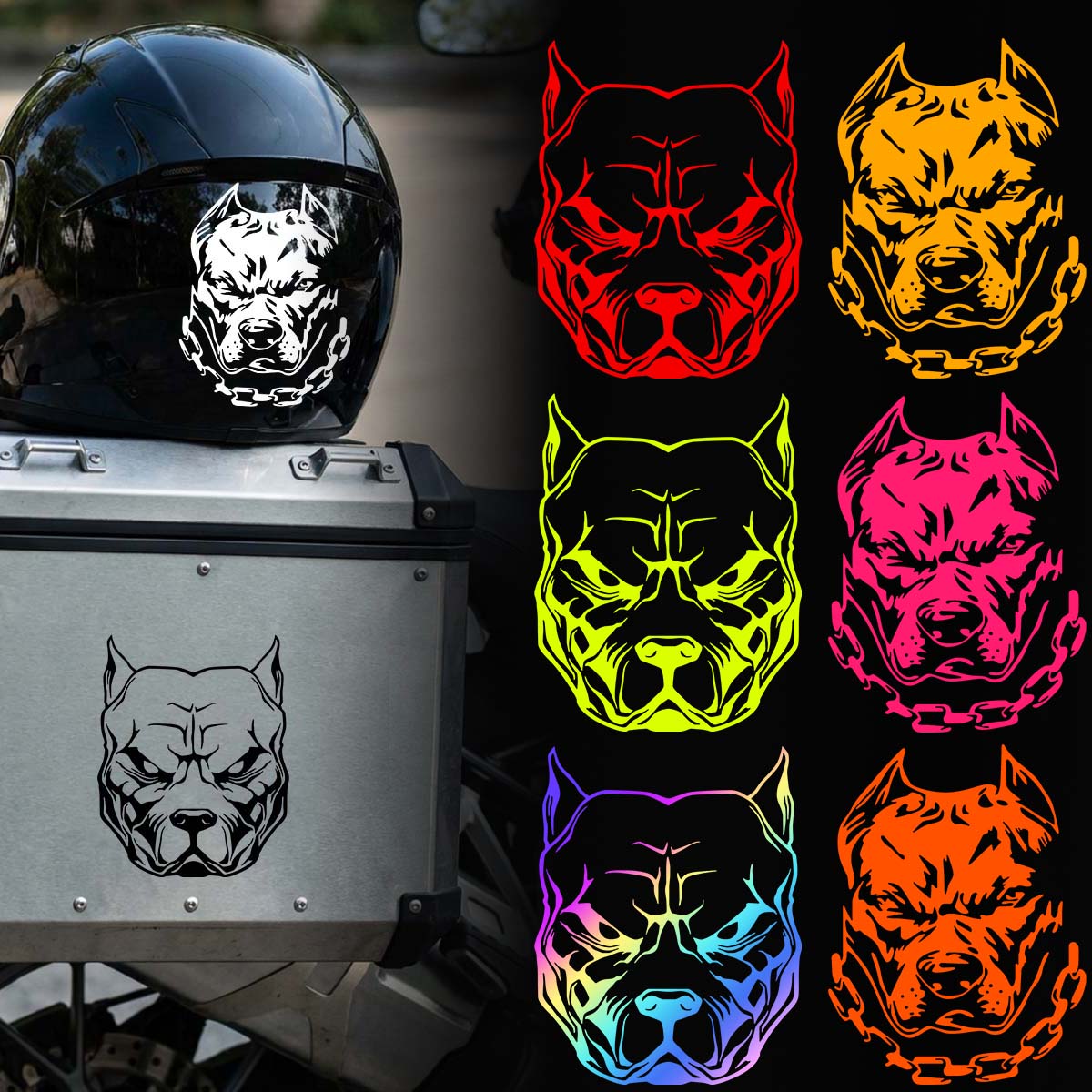 Motorcycle Gear For Dogs - Набор из 2-х разноцветных наклеек с