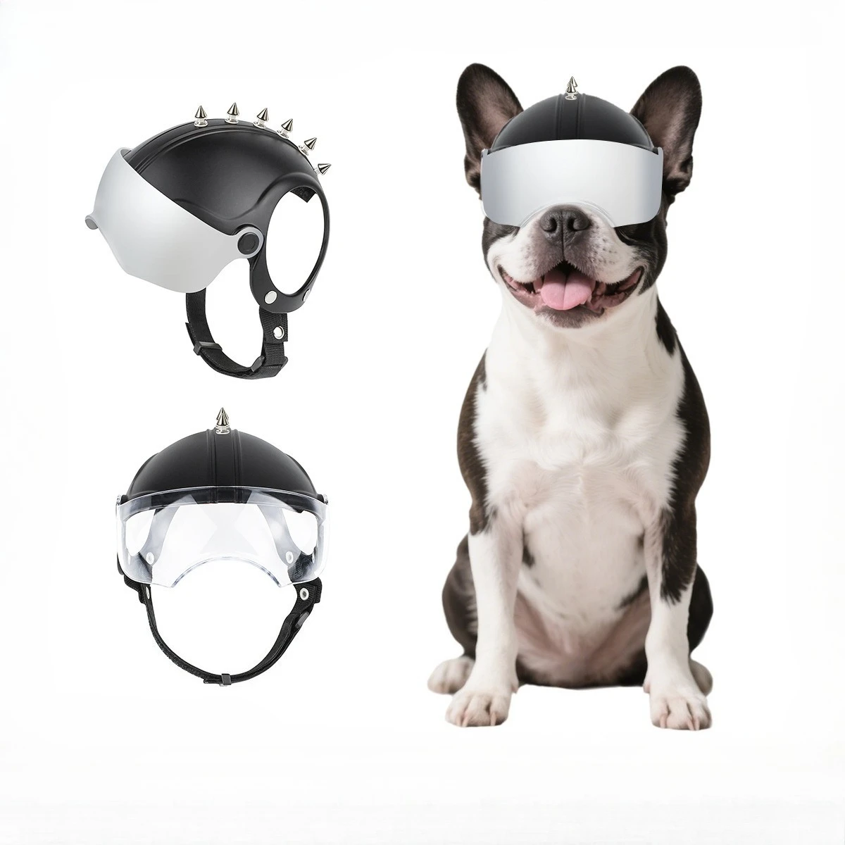 Motorcycle Gear For Dogs - Мотоциклетный шлем и очки 2-в-1 для