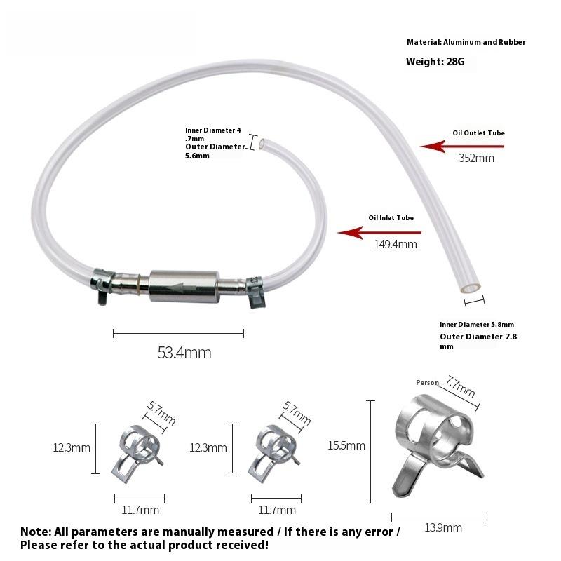 Motorcycle Gear Jammer - 1 комплект, прочный шланг для прокачки,
