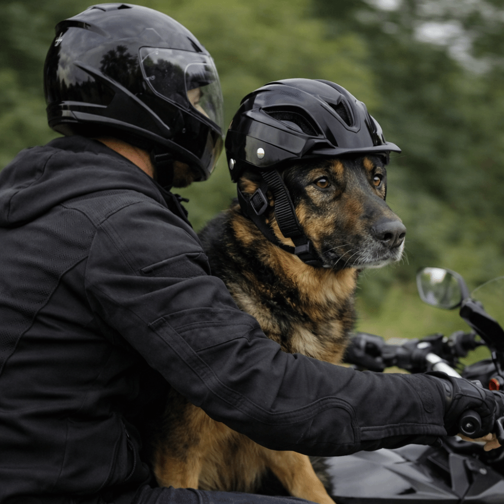 Регулируемый шлем для собак, о – обзор и цена Motorcycle Gear For Dogs